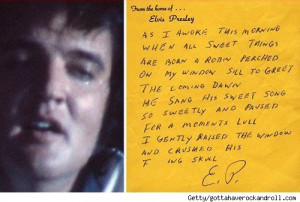 Like a mirror image of Elvis Presley's life, this poem written by the ...