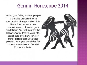 Gemini Horoscope 2014