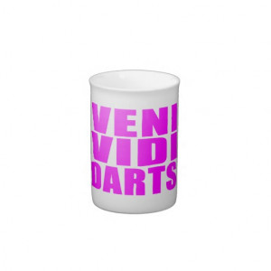 Funny Girl Darts Players Quotes : Veni Vidi Darts Bone China Mug
