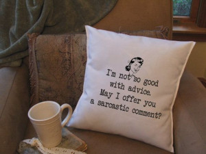 funny throw pillow cover quote pillow sarcastic by Twirlocity, $15.99