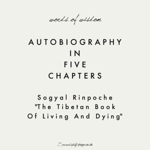 ... five chapters // sogyal rinpoche, the tibetan book of living and dying
