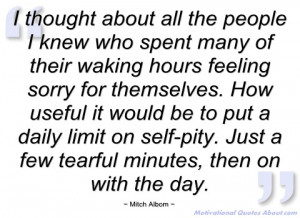 thought about all the people i knew who mitch albom