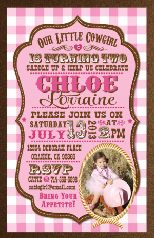 free printable cowgirl birthday invitations