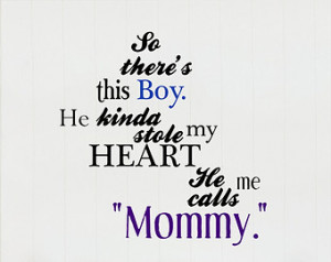 So There's This Boy Mother and Son Quote Wall Decal ...