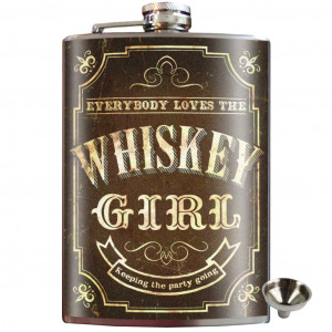 Details about Whiskey Girl Absinthe Stainless Steel Hip Flask Unique ...