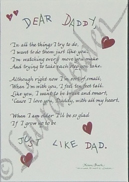 Daddy Poem Picture Frame | All Things For Mom... I love this ! Glad my ...