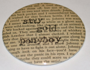 Literary Quote Pocket Mirror - Stay Gold Ponyboy - The Outsiders