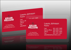 Simple Red Real Estate Business Card Quotes Realtor