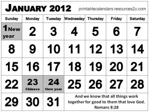 Free Singapore 2012 Calendars & Planners with Public Holidays (PH ...