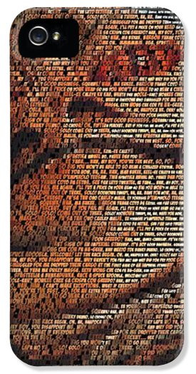 Jabba The Hutt Quotes Mosaic iPhone Case by Paul Van Scott
