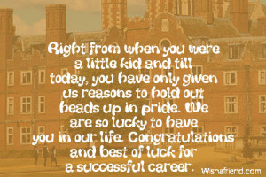 High School Graduation Quotes From Parents To Son ~ Graduation ...