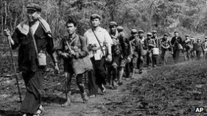 Pot leads Khmer Rouge troops on 1 January 1979 Pol Pot's Khmer Rouge ...