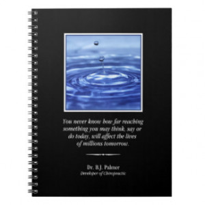 Inspirational Palmer Quote Chiropractic Notebook