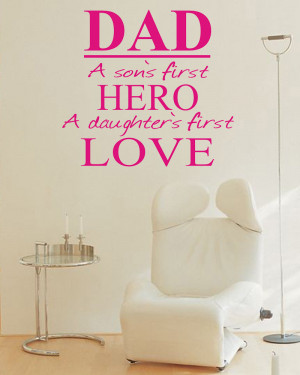Mix Wholesale Order Dad Sons Hero Daughters Love Wall Sticker Quote ...