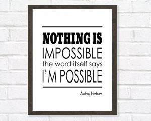 , Audrey Hepburn Quote, Inspirational Art, Motivational Quote ...