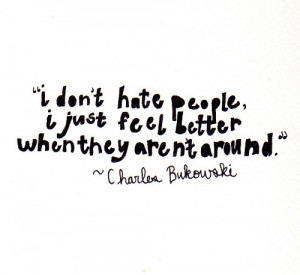 introvert #happy alone #charles bukowski #alone together #happy