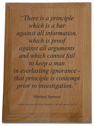 Home > Recovery Plaques > Herbert Spencer Quote Plaque