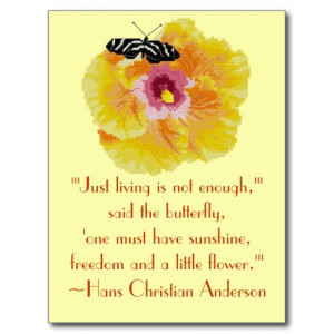 hans_christian_anderson_butterfly_quote_post_cards ...