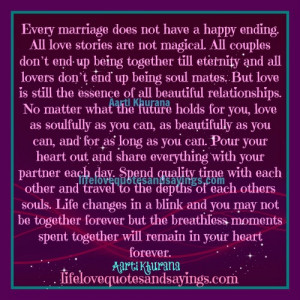 every marriage does not have a happy ending all love stories are not ...