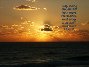Sunrise Blessing Prayer Quote Inspirational Ocean Shore Beach Dawn ...
