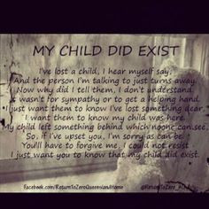 Loss Of A Child- can't keep our baby a secret, please don't tell me to ...