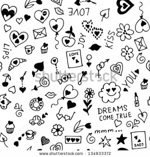 cute easy love doodles