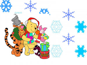 winnie the pooh christmas clipart