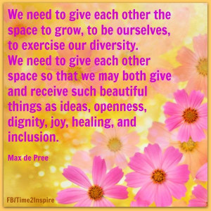 Give each other space