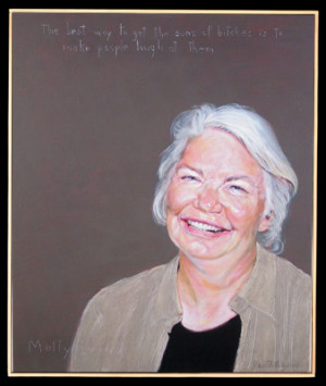 Molly Ivins Portrait by Robert Shetterly
