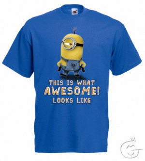 MINIONS Despicable Me 2 Awesome Minion Face Funny T-Shirt