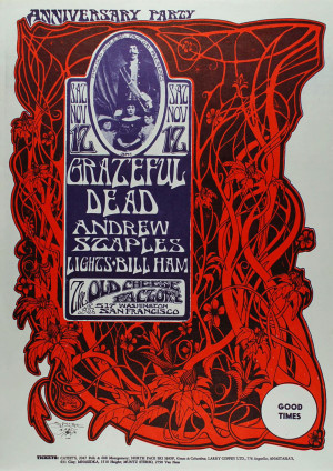 November 3-4 1966 Artists Mouse & Kelly. Grateful Dead, Oxford Circle ...