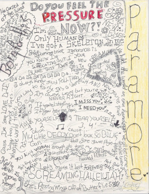 Paramore Lyrics Collage Love