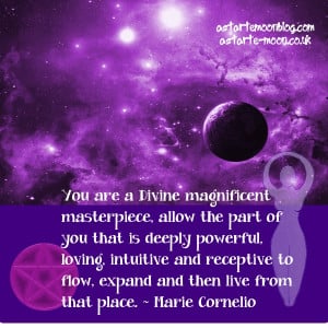 You are a Divine magnificent masterpiece, allow the part of you that ...