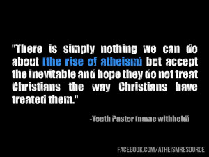 Youth pastor: The rise of atheism is inevitable.