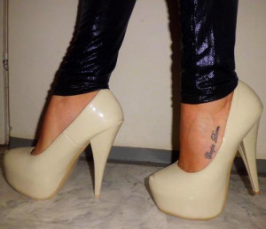 carpe diem, cute, fashion, glamour, heels, leather, pretty, tattoo