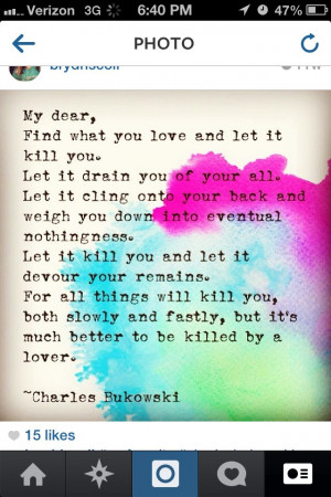 favorite Charles bukowski quote
