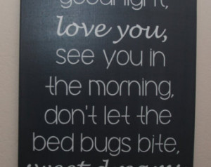 ... let the bed bugs bite, sweet dreams - custom canvas quotes & wall art