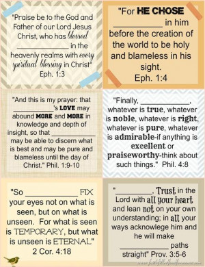 So I created these Printable Bible Verse Cards to personalize.