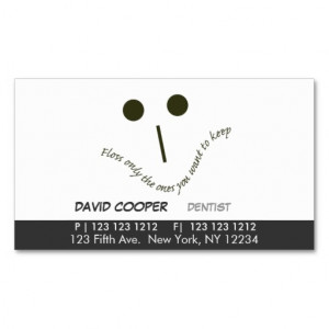 Dentist Flossy Face Business Card Template From Zazzle