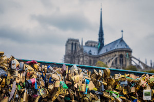 Paris love padlocks with Notre Dame. “Before you marry a person, you ...