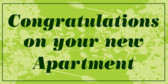 ... Your New Apartment Congratulations On Your New Apartment banner sign