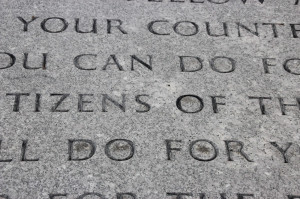 Mr. Hunter and one of JFK's most famous quotes.