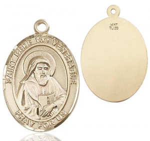 St. Bede the Venerable Medal - 14K Yellow Gold