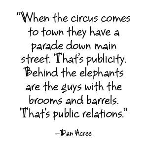 ... bad public relations practice. Good PR is proactive, not reactive. ;o