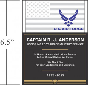 Air Force Service Plaques recognizes air force service members for ...