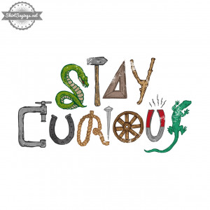Stay Curious (close up) by ShirtSayings