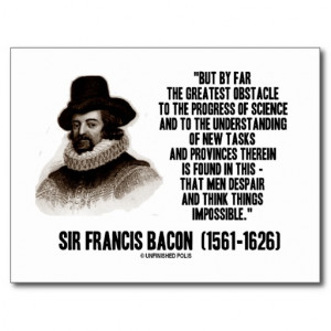 Sir Francis Bacon Obstacle Progress Of Science Postcard