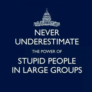 Stupid people in large groups aka GOP