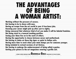 ... Girls, The Advantages of Being a Woman Artist , 1988, offset print