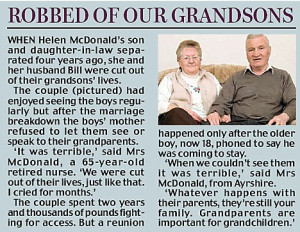 ... their mother’s parents were deemed ‘too old’ to look after them